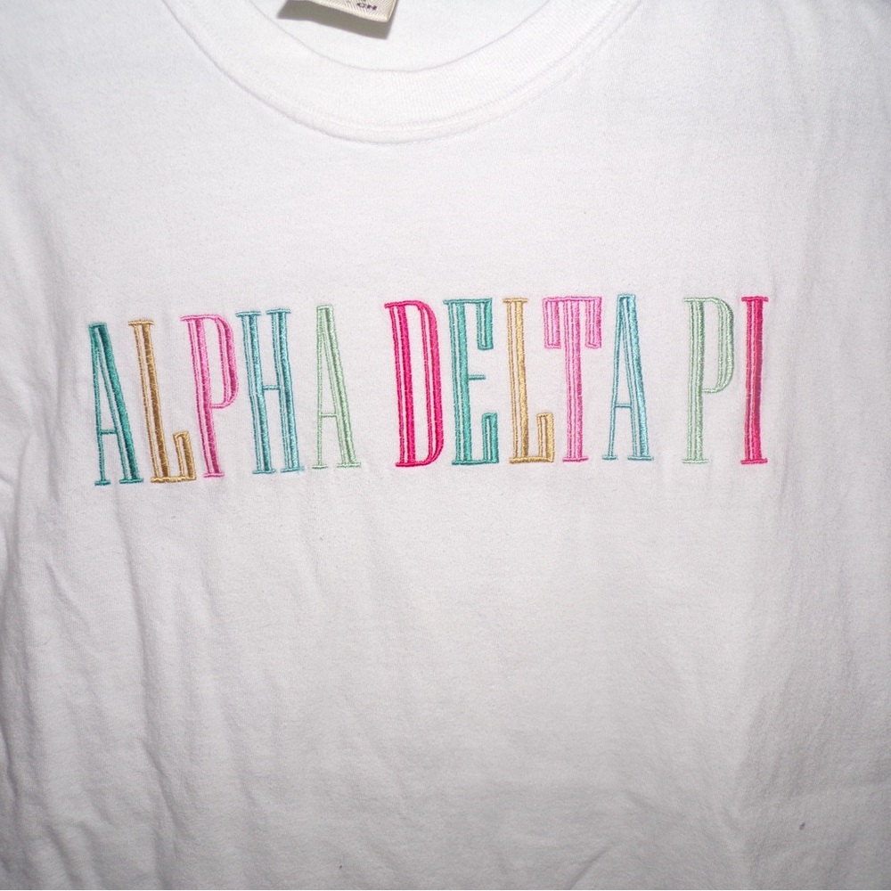 Alpha Delta Pi White Graphic Tee